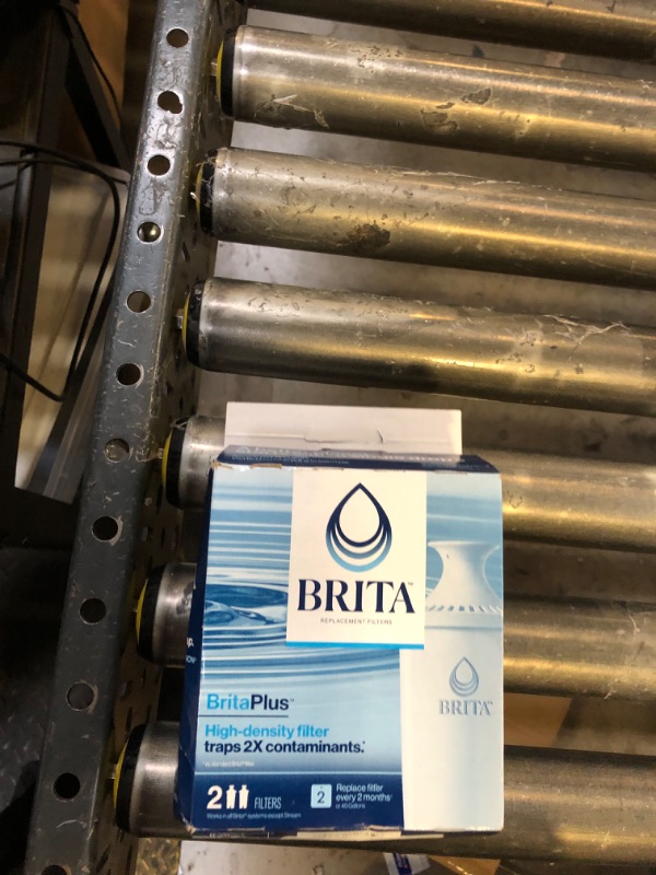 Photo 1 of Brita Plus Water Filter, BPA-Free, High-Density Replacement Filter for Pitchers and Dispensers, Reduces 2x Contaminants*, Lasts Two Months or 40 Gallons, Includes 2 Filters