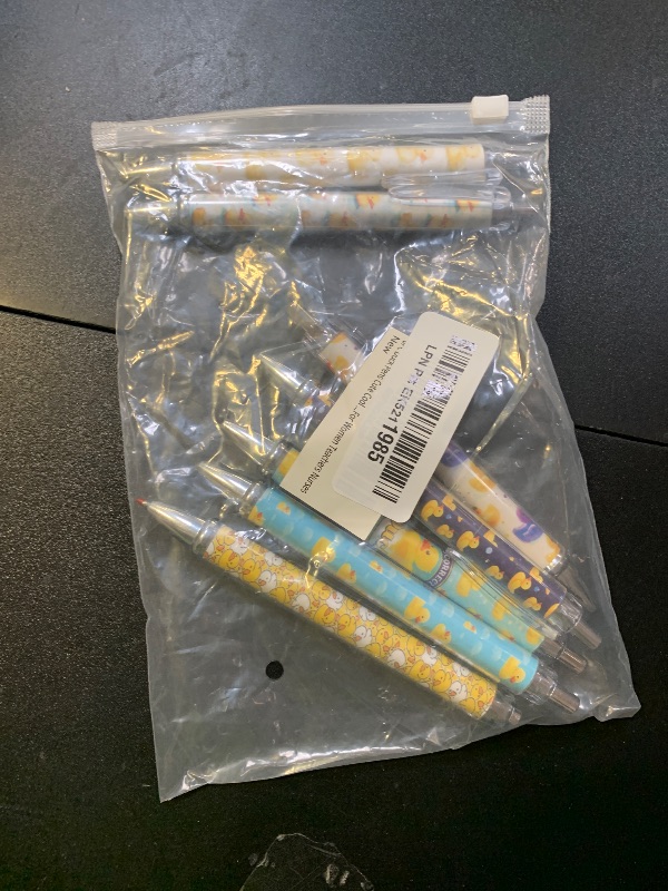 Photo 1 of 8PC Duck Pens Cute Cool Quirky Yellow Bird Novelty Ballpoint Black Ink Writing Pen Desk Accessories Kawaii Office Journaling Supplies Animal Themed Gifts Party Favors Bulk For Women Teachers Nurses