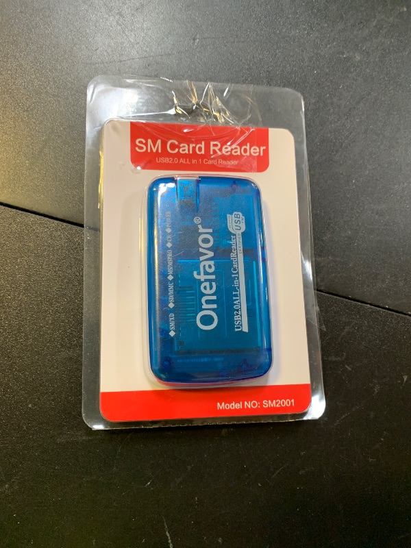 Photo 1 of Onefavor SmartMedia Cards Reader Writer, All-in-1 USB Universal Multi Card Adapter Slim Hub Read Smart Media SD, XD, CF, MMC, MS Pro Duo, Camera Flash Memory Cards Reader for Windows, Mac, Linux