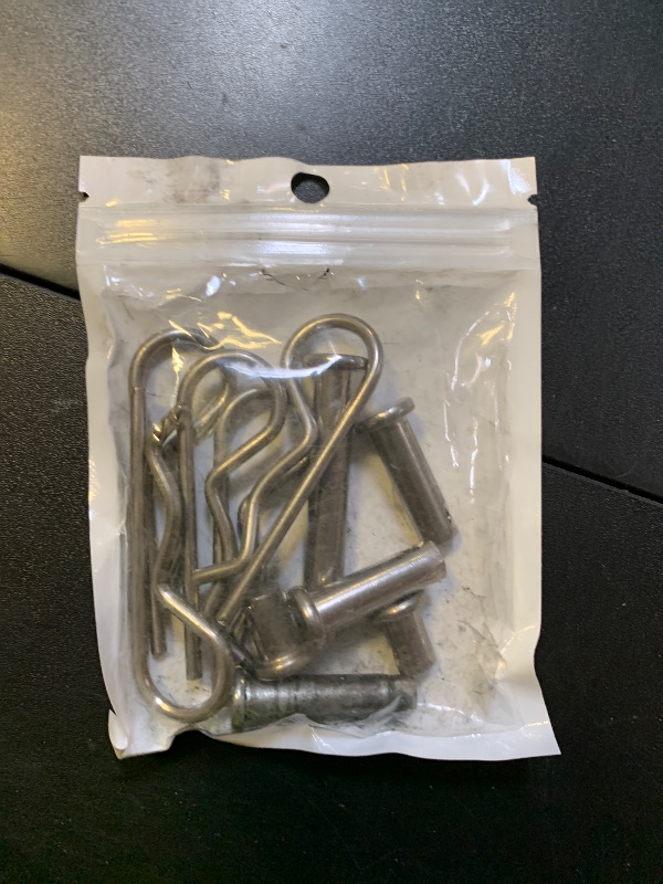 Photo 1 of 12Pcs M8 Clevis Pin and M3 X 60 R Shape Cotter Assortment Kit, 304 Stainless Steel Single Hole Flat Head Pin Cotter for Hitch Pins Lock Systems