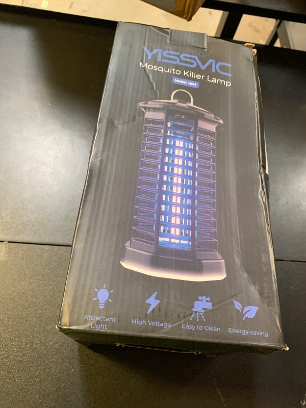 Photo 1 of YISSVIC Bug Zapper Outdoor Indoor Waterproof Electric Mosquito Lamp Fly Zapper Killer Effective 4200V Plug in for Home Patio Office Courtyard (One-Light Control Bug Zapper)