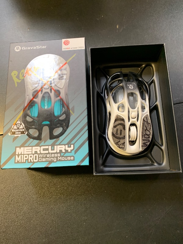 Photo 1 of GravaStar Mercury M1 Pro Wireless Gaming Mouse – 26,000 DPI PAW3395DM Sensor - Magnesium Alloy - Wired / 2.4GHz / Bluetooth - 5 Programmable Buttons - Up to 200-Hour Battery - Gradient Black