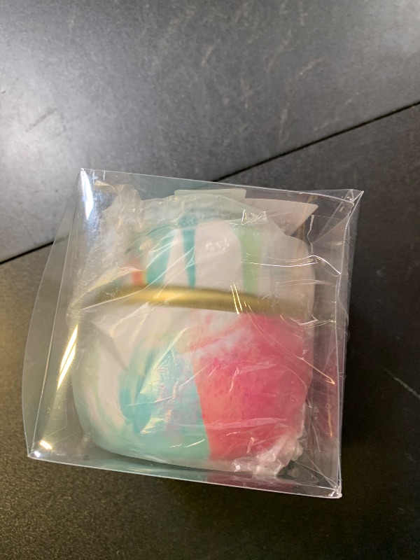 Photo 1 of Powder  And Powder Container for Body Dusting Powder Case with Puff for Baby and Women,Loose Powder Containers with Puff for Travel (Rainbow1)