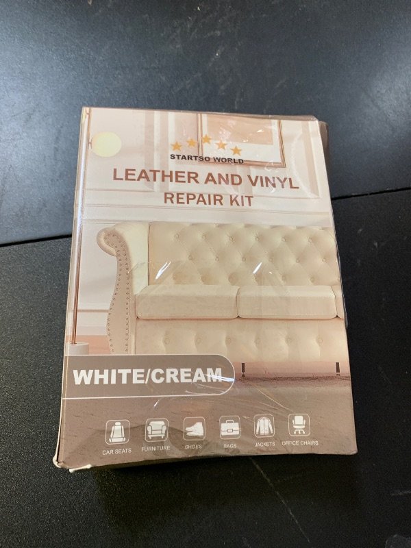 Photo 1 of STARTSO WORLD Cream Leather Repair Kit for Furniture, Leather & Vinyl Repair kit for Car Interior, Couches, Car Seat, Jacket, Sofa, Boat or and Purse, Restores Faux, Artificial, Genuine Pleather