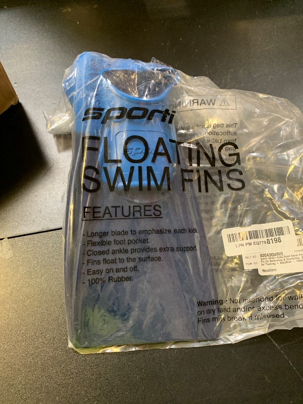 Photo 1 of Sporti Essential Floating Swim Fins - NavyBlue - Toddler 9-10