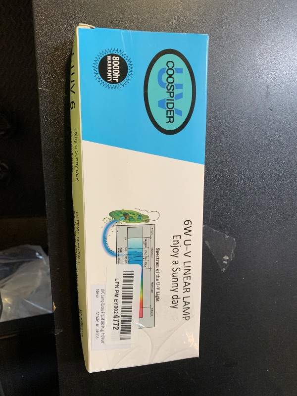 Photo 1 of Coospider 6W UV Light Ozone Free,253.7nm Sanitizer Lamp with Cord and Plug, UVC Lamp for Shoes/Closet/Cabinet/Bathroom 110V CTUV-6– Perfect Father's Day Gifts