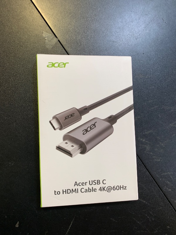 Photo 1 of Acer USB C to HDMI Cable for Home Office 6.6FT (4K@60Hz), High-Speed Type C to HDMI 2.0 Braided Cord, Thunderbolt 4/3 Compatible with MacBook, iPhone 16/15 Pro/Max, iMac, iPad Pro, Galaxy S24, Surface