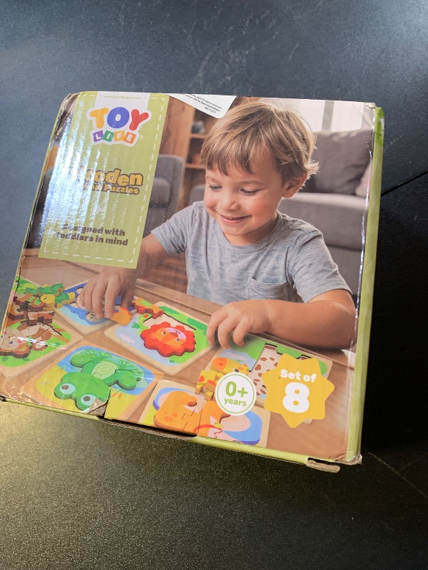 Photo 1 of TOY Life Wooden Puzzles for Toddlers 2-4, Montessori Toys for 1 2 3 Year Old Toddler Boys Girls, Animals Jigsaw Puzzles, Educational Learning Toy Kids Puzzle, Best Gifts Toys for Baby Ages 1-3 2-4
