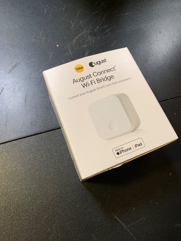 Photo 1 of August Home Connect Wi-Fi Bridge, Remote Access, Alexa Integration for Your August Smart Lock, white, 1.5 x 2.4 x 2.4"