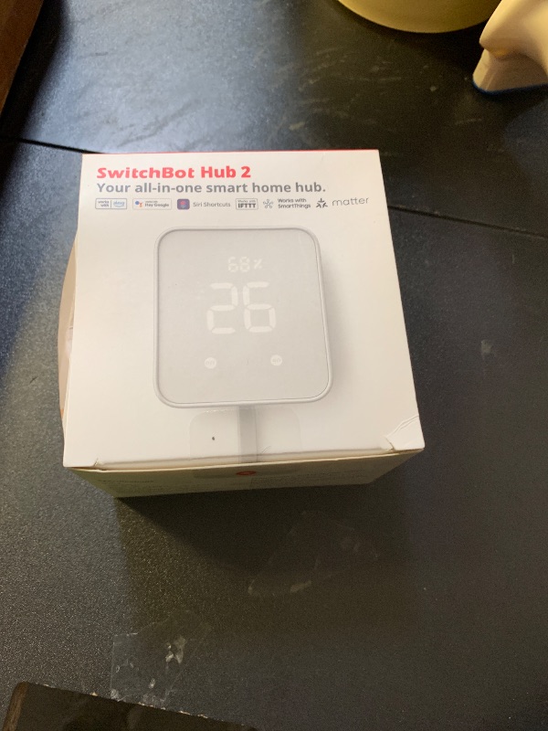 Photo 1 of SwitchBot Hub 2 (2nd Gen), work as a WiFi Thermometer Hygrometer, IR Remote Control, Smart Remote and Light Sensor, Link SwitchBot to Wi-Fi (Support 2.4GHz), Compatible with Alexa&Google Assistant