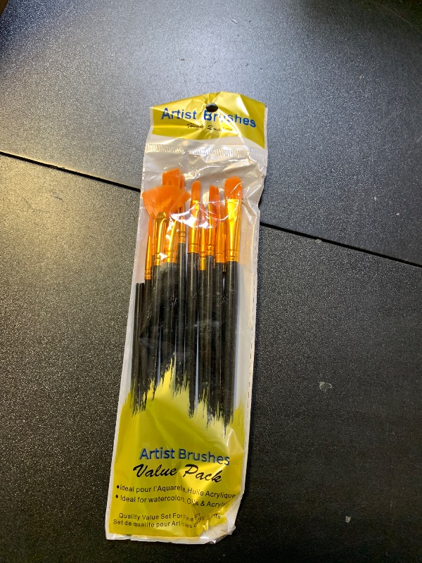 Photo 1 of Paint Brush Set for Acrylic Painting Artist Paint Watercolor Brush Professional Oil Painting Brushes Small Craft Paint Brushes Face Paint Brushes Black Handle