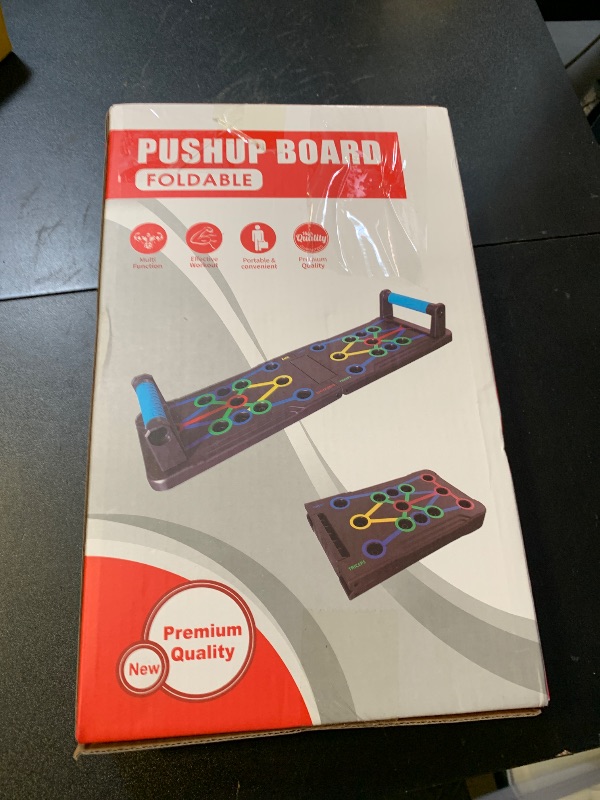 Photo 1 of Foldable push-up rack for portable strength training, sturdy and stable equipment for men's and women's home gym workouts.