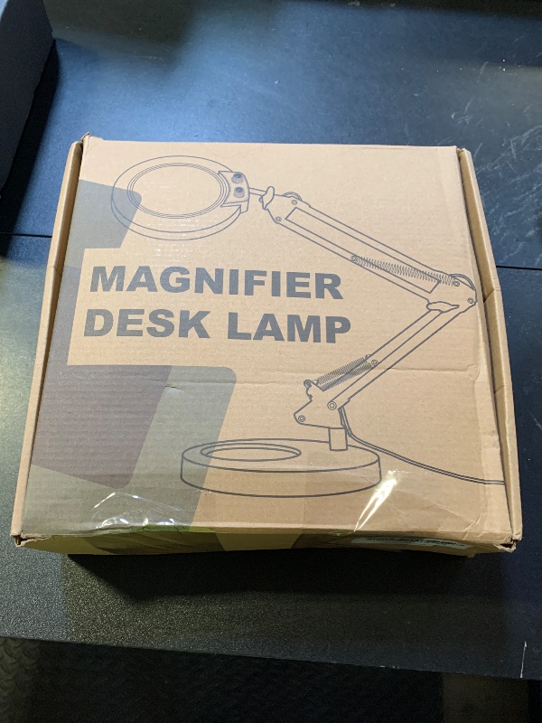 Photo 1 of LANCOSC 10X Magnifying Glass with Light and Stand, Switch Knob for Multi-Color Modes Stepless Dimmable, LED Lighted Desk Lamp & Clamp, Hands Free Magnifier for Repair Crafts Hobby Painting Close Work