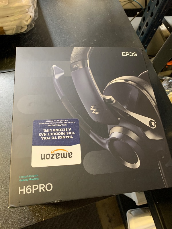 Photo 1 of EPOS H6Pro - Closed Acoustic Gaming Headset with Mic – Lightweight Over-Ear Design – Lift-to-Mute – Compatible with Xbox, PS4, PS5 & PC – Black