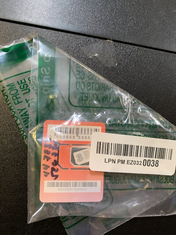 Photo 1 of Three UK New PrePaid Europe UK Three SIM Card 25GB Data Un Minutes/Texts for 30 Days with Free Roaming/USE in 71 Destinations Including Europe, South America and