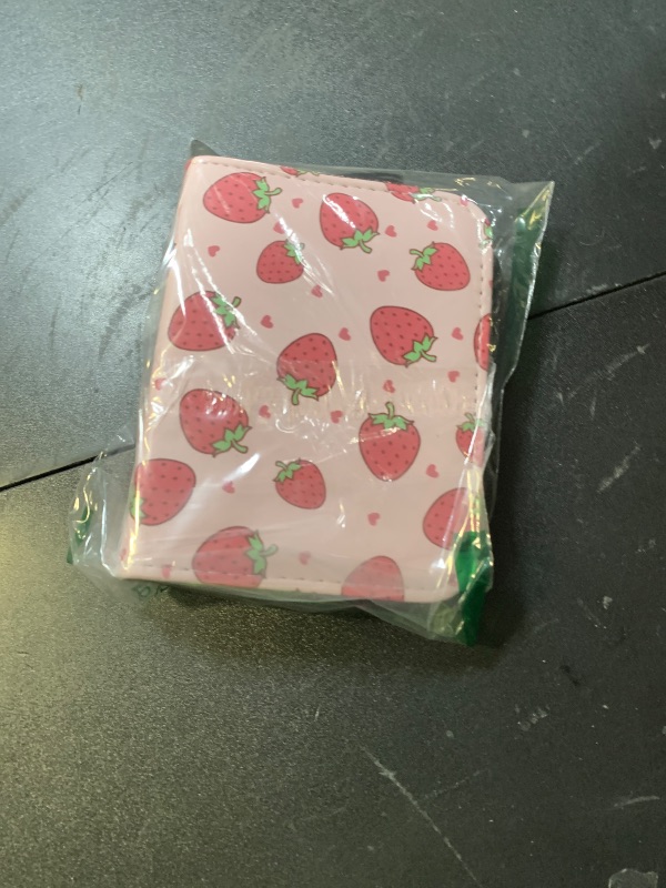 Photo 1 of Lotadilo for 1 Pocket Card Binder Mini Size for 80 Cards - Small Trading Card Collection Album Folder Lightweight Portable PK Strawberry Design for Girls Girly Teens Kids for Sports Cards Game Cards