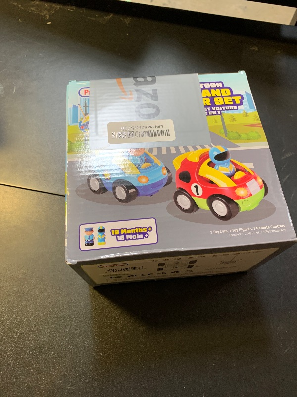 Photo 1 of PREXTEX Cartoon Remote Control Car - 2-Pack Police and Race Car Toddler Toys - RC Cars for Kids with Different Frequencies - Easy Remote Control Toy and Thoughtful Gifts for Boys and Girls