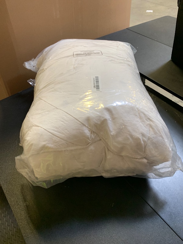 Photo 1 of TOPGREEN Organic Feather Down Comforter King Size, All-Season Duvet Insert with 100% Organic Cotton Cover, Medium Warm Bed Comforter with Corner Tabs(106x90, White)