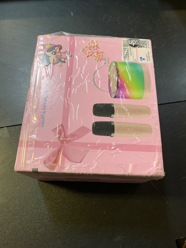 Photo 1 of Mini Karaoke Machine with 2 Wireless Microphones for Kids Adults, 2025 Popular Portable Bluetooth Speaker Gift for Girls Toys 4, 5, 6, 7, 8, 10, 12+ Years Old Teens Birthday (Pink 2 Mics)