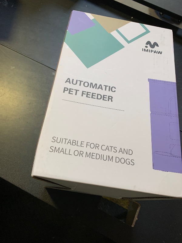 Photo 1 of IMIPAW Automatic Cat Feeders, 3L Timed Cat Dry Food Dispenser, Dual Power Supply, Programmable Portion Size, Auto Pet Feeder for Cats and Small Dogs