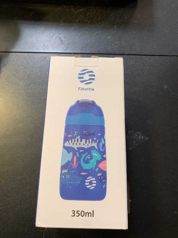 Photo 1 of Fjbottle Kids Water Bottle For School, One-Click Open Stainless Steel Insulated Water Bottle With Straw Lid - Leakproof Bpa Free Water Bottle For Girls Boys | 12oz, Ocean