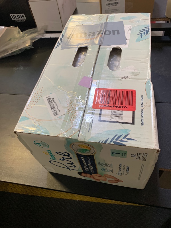 Photo 1 of Pampers Pure Protection Baby Diapers, Size 1 (8-14 lbs), 82 Count, Up to 100% Leakproof, Premium Plant-based Skin Protection, Hypoallergenic Soft Diapers