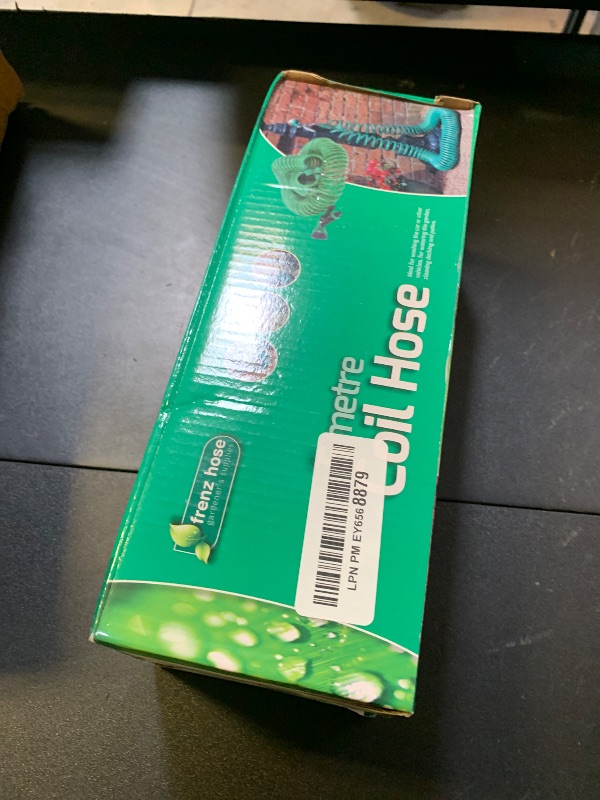 Photo 1 of Gulfmew RV Exterior Shower Hose, 15FT Green Coil Water Hose with 1/2" Quick Connect Adapter, Recoils to 9", Weather Resistant Recoil Garden Camper Tube for RV Outdoor Shower, Garden Use, 3/4" Fitting