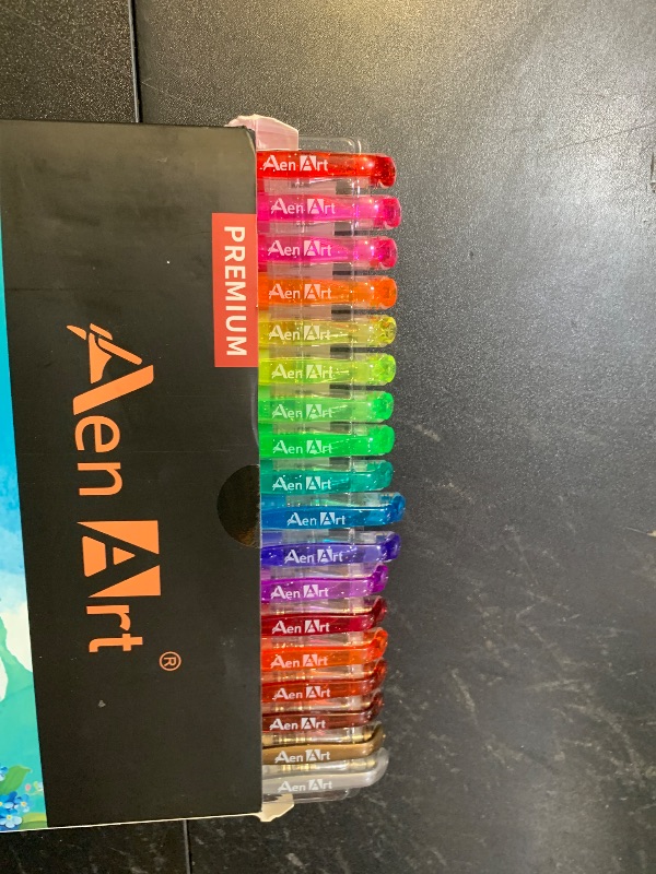 Photo 1 of Aen Art Glitter Gel Pens for Adult Coloring Books, 36 Colors Gel Marker Set Colored Pen with 40% More Ink for Kids Drawing, Doodling, Crafts and Taking Note