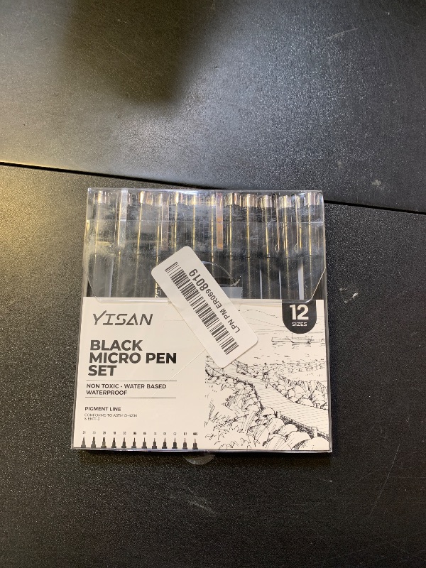 Photo 1 of YISAN Drawing Art Pens,Micro Fineliner Pens,Fine Tip Manga Markers for Artist Sketch Technical,Black,12 Set,902195