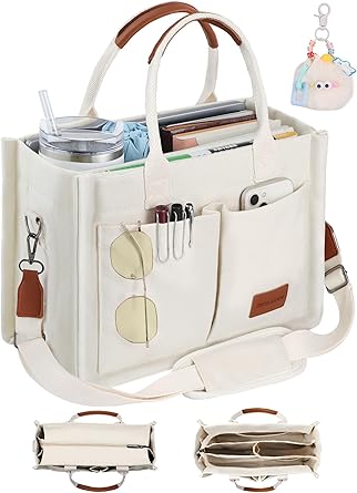 Photo 1 of HOMIEE Tote Bag for Women Corduroy Handbags Casual Hobo Messenger Bag Retro Classic Shoulder Bag with Multi-pockek