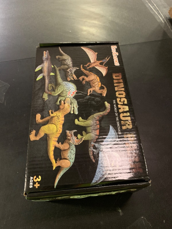 Photo 1 of EKU Dinosaur Toys Wing Flapping Pterodactyl Toy Quetzalcoatlus, Chomp Action T Rex Tyrannosaurus, Head Moves Attack Triceratops Realistic Dino Action Figures for Kids 3-12 Jurassic World Toys