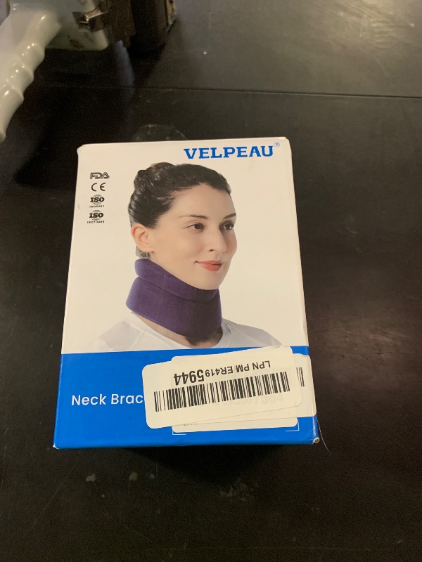 Photo 1 of Velpeau Neck Brace for Neck Pain and Support - Soft Cervical Collar for Sleeping, Snoozing, Sleeping Upright, Anti-Snoring, Sleep Apnea for Women & Men (Khaki, Dual-purpose Version, L: 14-16.5"/3.3")