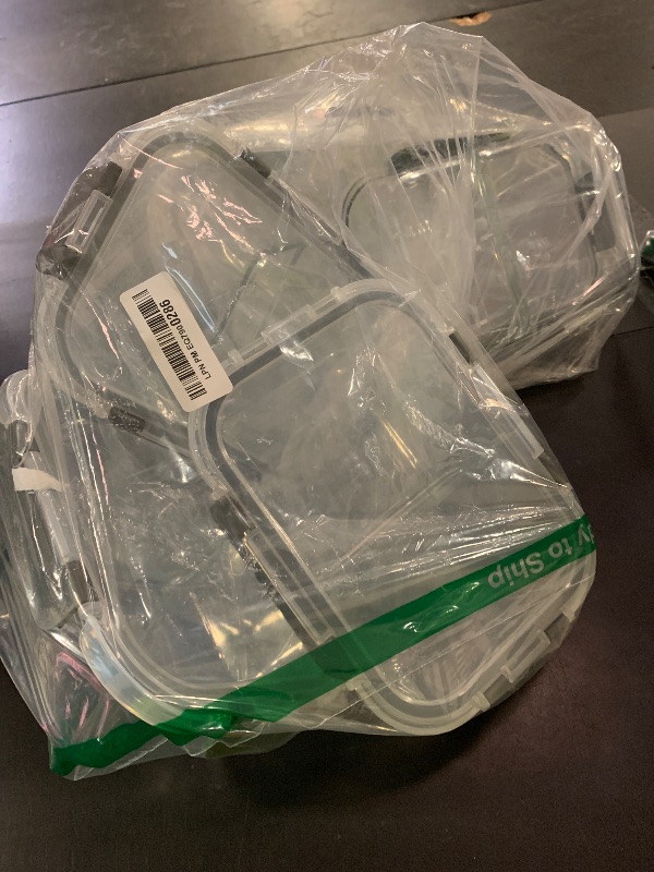 Photo 1 of [5-Pack,36 Oz]Glass Meal Prep Containers 2 Compartments Portion Control with Upgraded Snap Locking Lids Glass Food Storage Containers, Microwave, Oven, Freezer and Dishwasher (4.5 Cups)