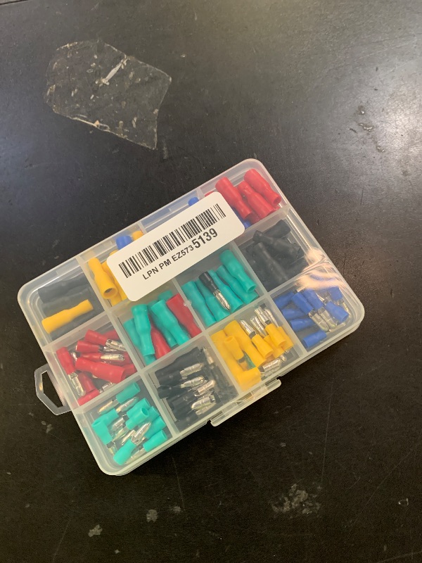 Photo 1 of QOOSIKICC 100 Pcs Bullet Connectors Kit, Insulated Bullet Connectors Terminals Female and Male, Electrical Marine Crimp Automotive Wire Connector Terminals