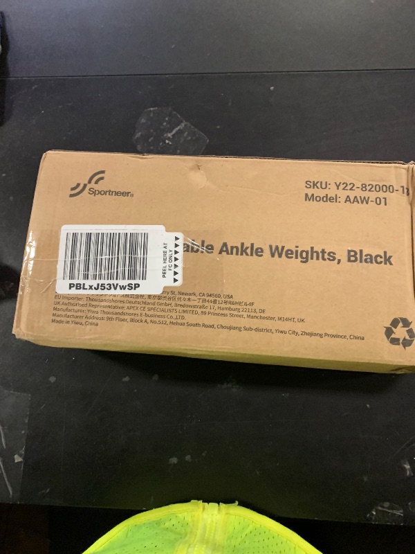 Photo 1 of Sportneer Adjustable Weighted Ankle Weights Set 1 Pair 2 4 6 8 10 Lbs Leg Weight Straps for Women Men for Gym,Fitness, Workout,Walking, Jogging,1-5 lbs for Each Ankle, 1 Pair 2-10 lbs (Black)