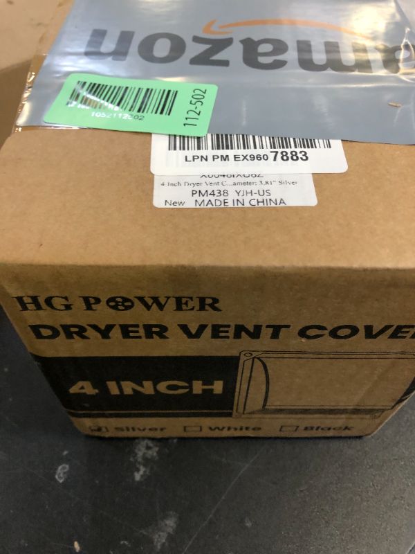 Photo 1 of 4 Inch Dryer Vent Cover Outside, HG Power Exterior Vent Cover with Removable Screen & Cushioned Non-Return Flap, Stainless Steel Air Wall Vent for House, Range Hood, AC, Opening Diameter: 3.81" Silver