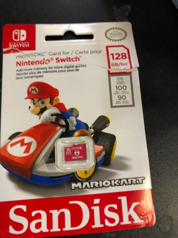 Photo 1 of SanDisk 128GB microSDXC Card, Licensed for Nintendo-Switch - Made for Nintendo-Switch 1, OLED, and Lite - SDSQXAO-128G-GNCZN