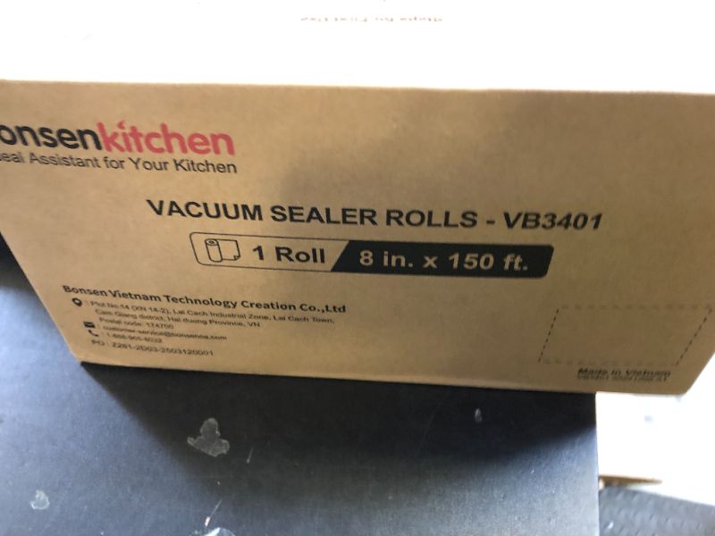 Photo 1 of [2025 New] Bonsenkitchen 8” x 150’ Vacuum Sealer Bags Rolls with Cutter for Food Storage, Commercial Grade, BPA Free, Great for Meal Prep and Sous Vide Cooking