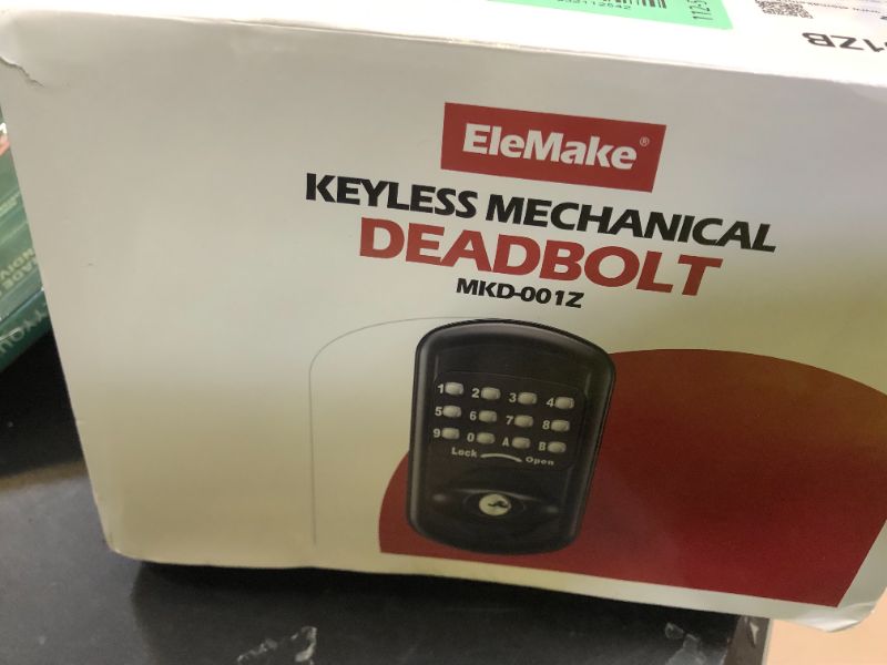 Photo 1 of Bravex Keyless Deadbolt Keypad Entry Door Lock Zinc Alloy Sabbath Lock 100% Mechanical Shabbos Lock- No Risk of Low Power, Black