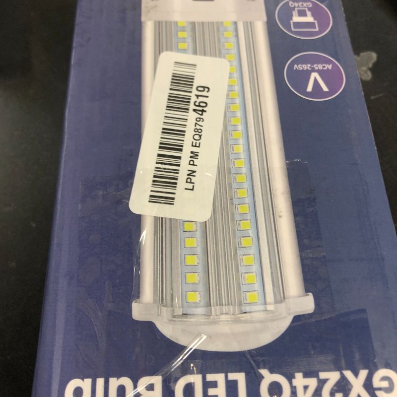 Photo 1 of Aluxcia GX24QG24Q LED 4-Pin Base Light Bulb 22W (42W CFLCompact Fluorescent Lamp Equivalent) GX24 LED PL-C Recessed Lamp, RemoveBypass The Ballast, 6000K, 2-Pack, 22 Watts, 2 Pack, Daylight