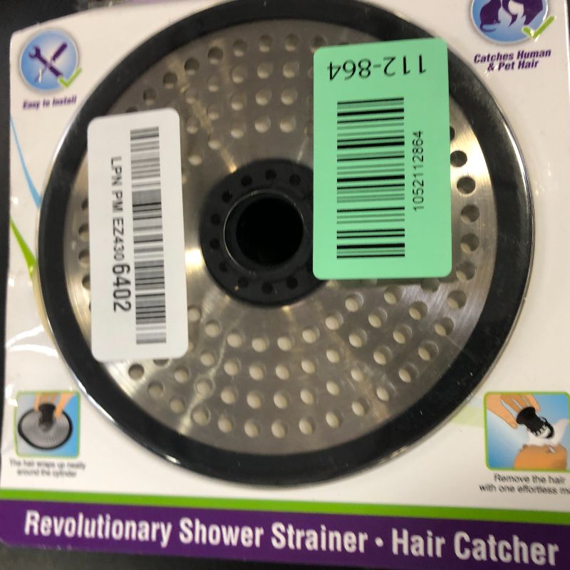 Photo 1 of ShowerShroom SHSULT755 Ultra Revolutionary Shower Hair Catcher Drain Protector, No Size, Stainless