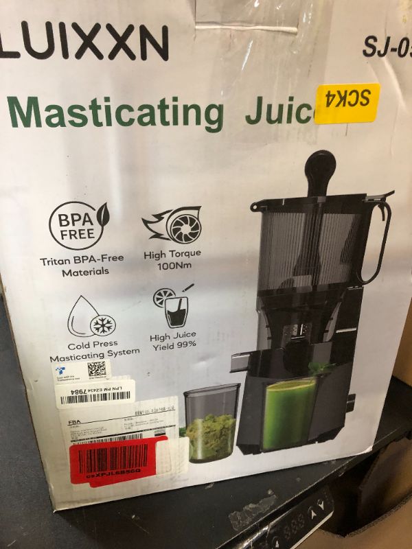 Photo 1 of Cold Press Juicer, 5.3" Wide Feed Chute Juice Extractor Machine with 400W, High Juice Yield, Slow Masticating Juicer for Whole Vegetables & Fruits, Deep Grey
