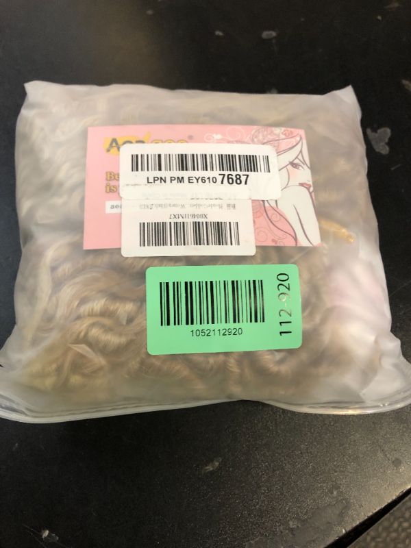 Photo 1 of Aeagoo Blonde Goddess Locs Crochet Hair 8 Inch 7 Packs Bohemian Locs Crochet Hair with Curly Ends Short Pre Looped Crochet Hair for Black Women (8 Inch,27/613)