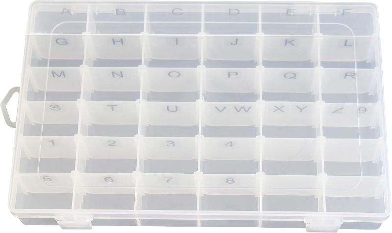 Photo 1 of Mathtoxyz Small Bead Organizers, 30 Pieces Plastic Storage Cases Mini Clear Bead Storage Containers Transparent Boxes with Hinged Lid and Rectangle Clear Craft Supply Case