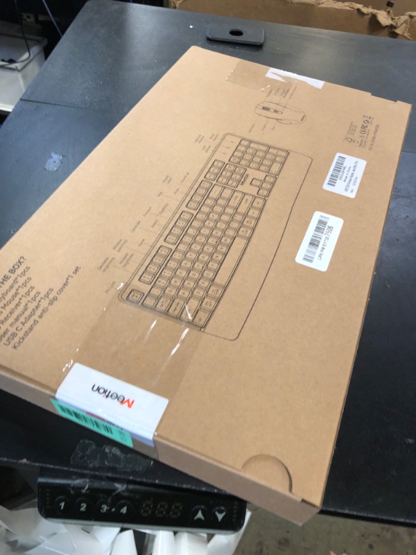 Photo 1 of MEETION Wireless Keyboard and Mouse, Full-Sized Cordless Keyboard with Wrist Rest and 3 DPI Adjustable Mouse, 2.4G Wireless, Compatible with PC/Computer/Laptop/Windows/Mac, Pink