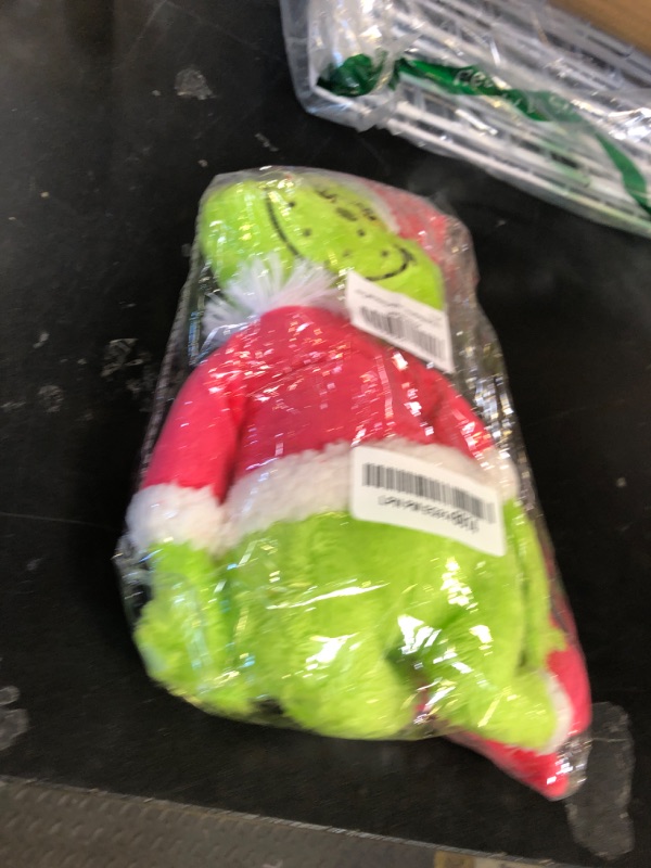 Photo 1 of 11.8-Inch Green Christmas Plush Toy, Mischievous Holiday Figure Who Loves Stealing Gifts, Perfect for Kids, Cute Christmas Decoration for Homes and Trees