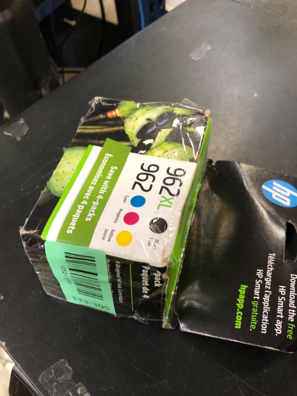 Photo 1 of Original HP 962 Cyan, Magenta, Yellow / 962XL Black Ink Cartridges (4-Pack) | Works with HP OfficeJet 9010 Series, HP OfficeJet Pro 9010, 9020 Series