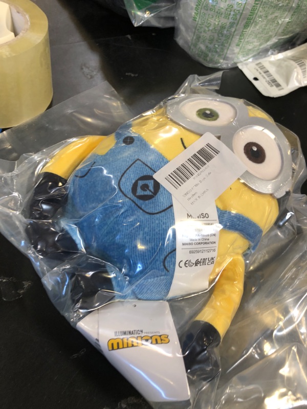 Photo 1 of MINISO 8" Minions Stuffed Animals Plush Toys (Bob), Cute Sleeping Bedding Stuffed Animals Kawaii Plushies Pillow for Kids Toddler Toys Boys Girls