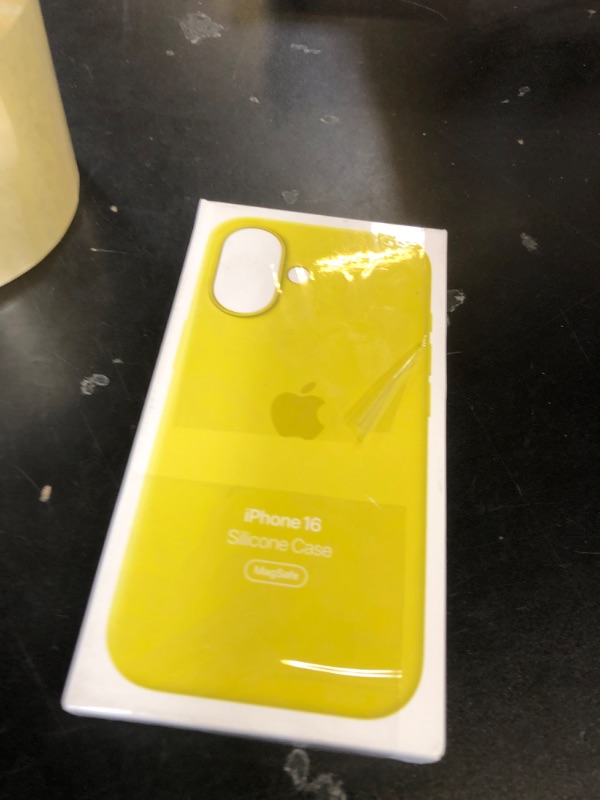 Photo 1 of Apple iPhone 16 Silicone Case with MagSafe and Camera Control: Lightweight Phone Case, Wireless Charging Compatible, Smooth Matte Finish; Star Fruit