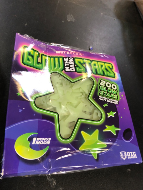 Photo 1 of Brite Glow in The Dark Stars for Ceiling Kit - 3 Assorted 3D Plastic Star Stickers - Wall Stickers, Kids Room Decor, Fun Ceiling Decor - Starry Night Boy & Girl Stocking Stuffer Fun